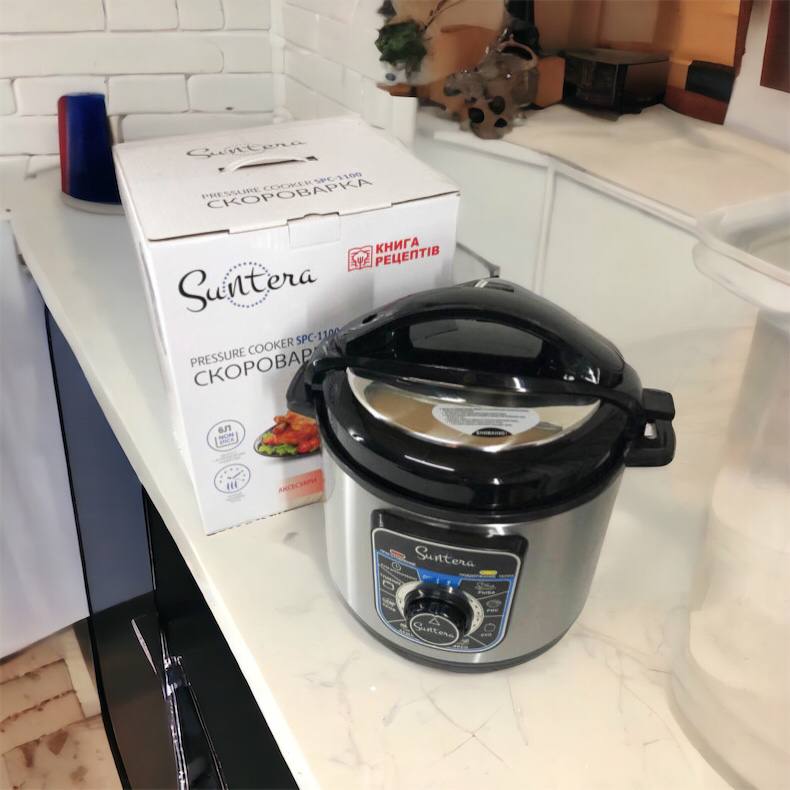 Мультиварка-скороварка SUNTERA SPC-1100 1000 Вт, пароварка для кухни бытовая, антипригарные рисоварки