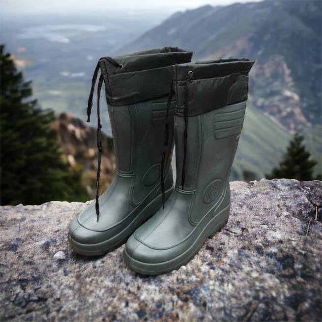 Сапоги мужские резиновые высокие утепленные с подвязкой 44 размер (29 см), сапоги резиновые для рыбалки