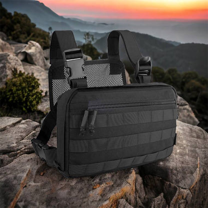 Тактична сумка нагрудна з Cordura 1000D, чоловіче розвантаження чорна
