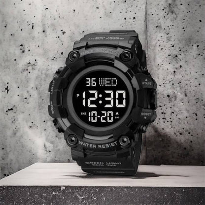 Годинник наручний чоловічий SKMEI 1968BKBK BLACK-BLACK, водостійкий тактичний годинник. Колір: чорний