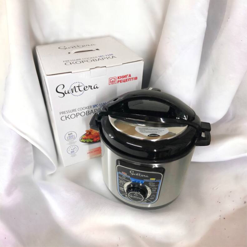 Мультиварка-скороварка SUNTERA SPC-1100 1000 Вт, пароварка для кухни бытовая, антипригарные рисоварки