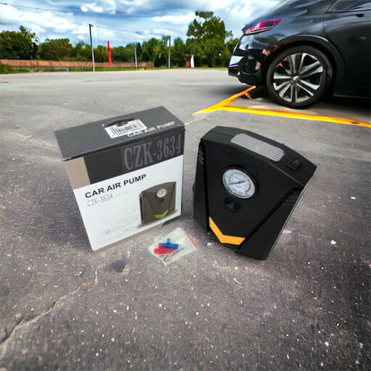 Автомобильный компрессор 12V насос с фонариком, мощный насос для колес автомобиля от прикуривателя