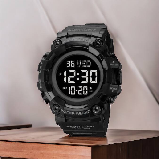 Годинник наручний чоловічий SKMEI 1968BKBK BLACK-BLACK, водостійкий тактичний годинник. Колір: чорний
