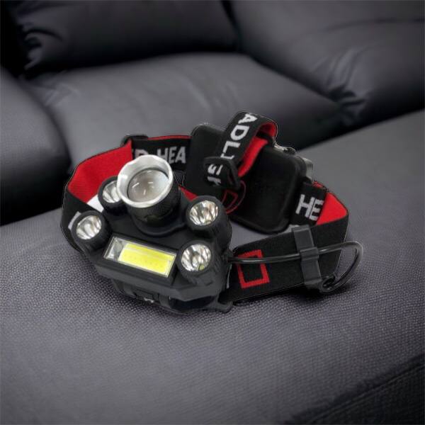 Фонарик налобный Bailong BL-T64-T6+4XPE, светодиодный фонарь на лоб, мощный налобный фонарь для рыбалки