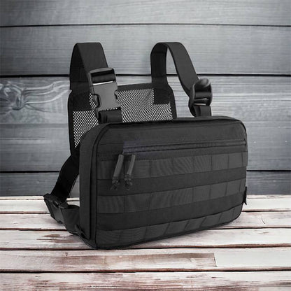 Тактична сумка нагрудна з Cordura 1000D, чоловіче розвантаження чорна