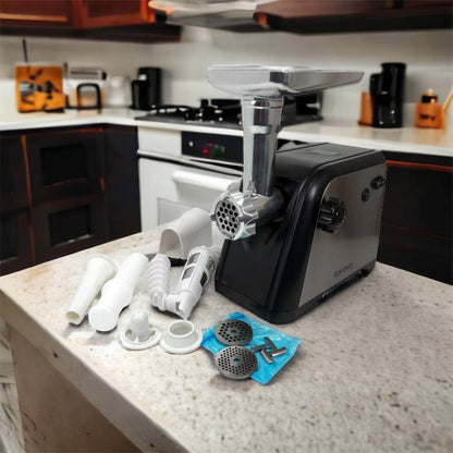 Мясорубка Rainberg RB-672 3000W электрическая с реверсом и соковыжималкой, мясорубка электрическая металл