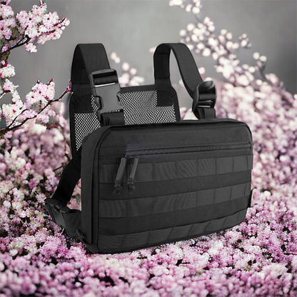 Тактична сумка нагрудна з Cordura 1000D, чоловіче розвантаження чорна