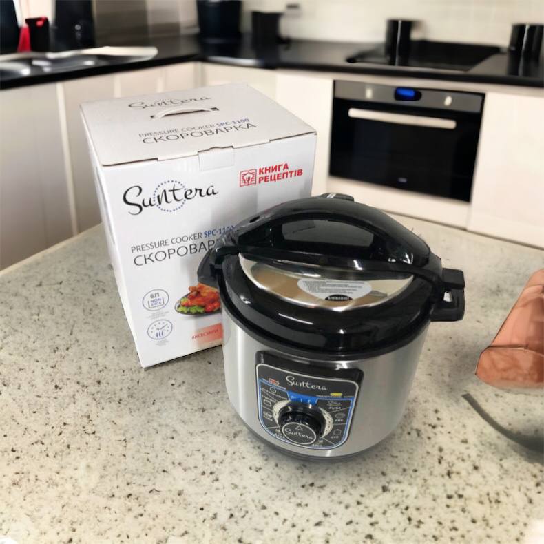 Мультиварка-скороварка SUNTERA SPC-1100 1000 Вт, пароварка для кухни бытовая, антипригарные рисоварки