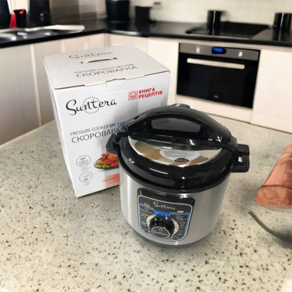 Мультиварка-скороварка SUNTERA SPC-1100 1000 Вт, пароварка для кухни бытовая, антипригарные рисоварки