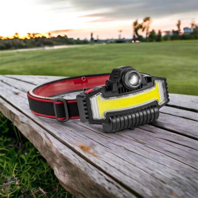 Налобный фонарик Bailong BL-W685-LTS+COB+RGB, 5 режимов, водостойкий, ударостойкий, USB кабель Type-c