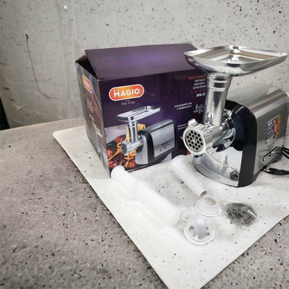Мясорубка Magio MG-269, 2400 W, мясорубка электрическая металл, мясорубка с металлическим редуктором