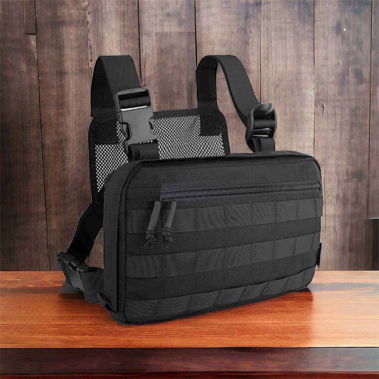 Тактична сумка нагрудна з Cordura 1000D, чоловіче розвантаження чорна
