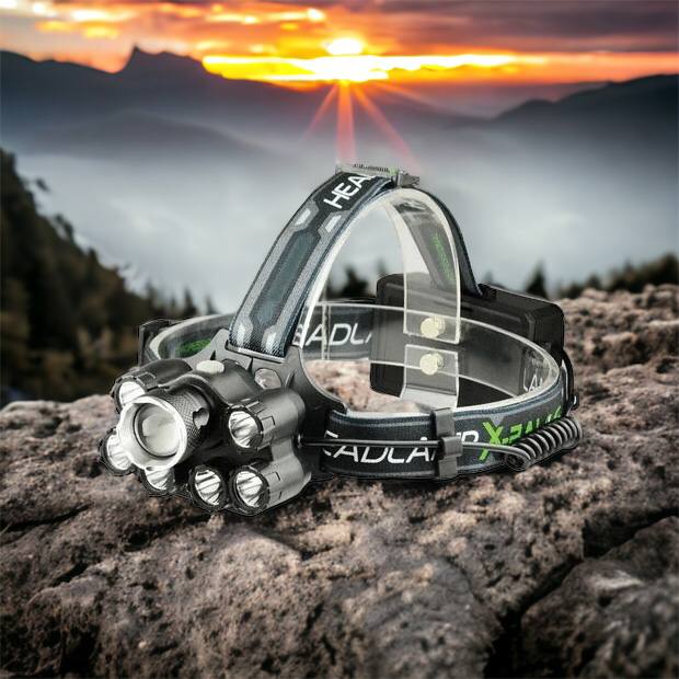 Яркий светодиодный налобный фонарь Bailong Police BL-T78 5 led белый, налобный фонарик с usb зарядкой