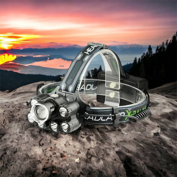 Яркий светодиодный налобный фонарь Bailong Police BL-T78 5 led белый, налобный фонарик с usb зарядкой