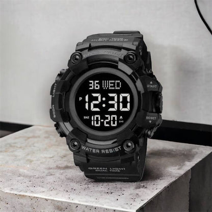 Годинник наручний чоловічий SKMEI 1968BKBK BLACK-BLACK, водостійкий тактичний годинник. Колір: чорний