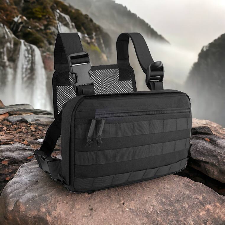 Тактична сумка нагрудна з Cordura 1000D, чоловіче розвантаження чорна