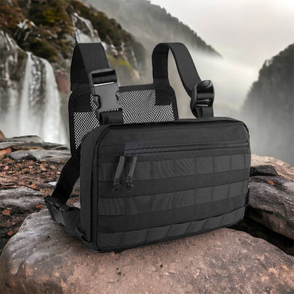 Тактична сумка нагрудна з Cordura 1000D, чоловіче розвантаження чорна