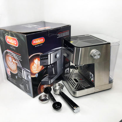 Кофеварка рожковая MAGIO MG-453 960 Вт, кофеварка с возможностью приготовления эспрессо, кофемашина латте