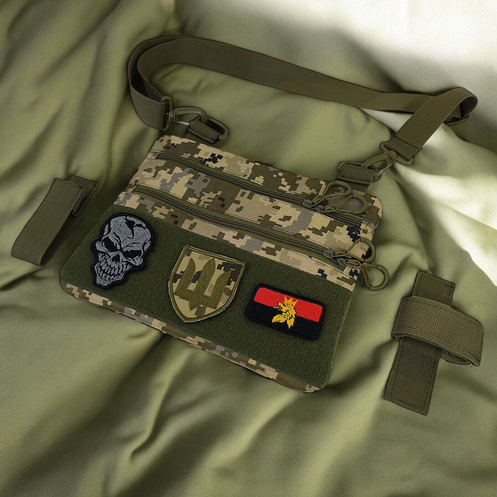 Сумка-кобура піксель камуфляж, тактична чоловіча сумка з тканини кордури AOR-1