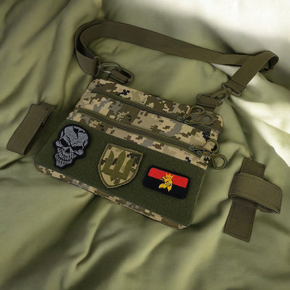 Сумка-кобура піксель камуфляж, тактична чоловіча сумка з тканини кордури AOR-1