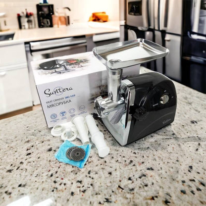 Мясорубка Suntera SMG-5418B 1800 Вт, электромясорубка для шинковки, мясорубка электрическая металл