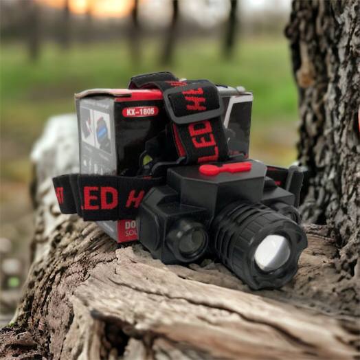 Фонарь налобный Bailong BL-1805 COB XPE аккумуляторный, фонарь на голову для рыбалки, надежный налобный