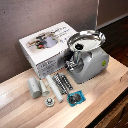 Мясорубка Suntera SMG-5425W, мясорубка-соковыжималка, электрическая мясорубка с насадками для дома