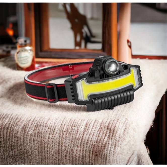 Налобный фонарик Bailong BL-W685-LTS+COB+RGB, 5 режимов, водостойкий, ударостойкий, USB кабель Type-c