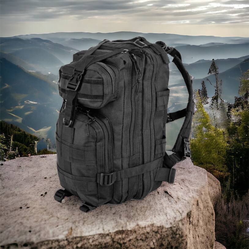 Тактический рюкзак Tactic 1000D для военных, охоты, рыбалки,  походов, путешествий и спорта. Цвет: черный