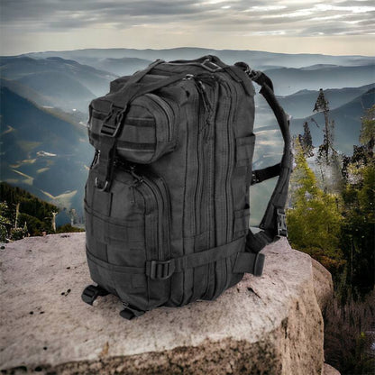 Тактический рюкзак Tactic 1000D для военных, охоты, рыбалки,  походов, путешествий и спорта. Цвет: черный