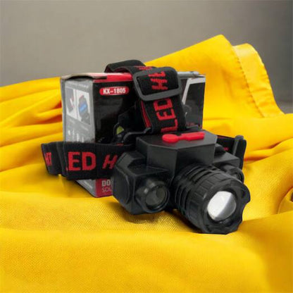 Фонарь налобный Bailong BL-1805 COB XPE аккумуляторный, фонарь на голову для рыбалки, надежный налобный