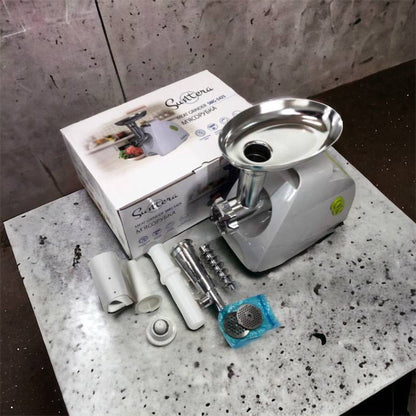 Мясорубка Suntera SMG-5425W, мясорубка-соковыжималка, электрическая мясорубка с насадками для дома