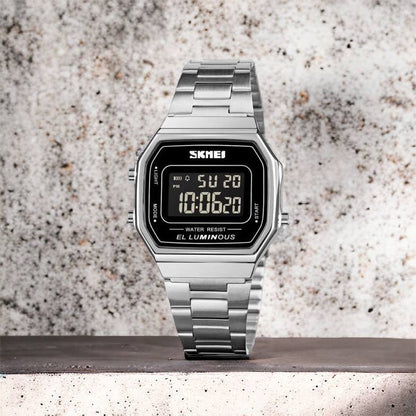 Часы наручные мужские SKMEI 1647SI, армейские часы противоударные, модные мужские часы