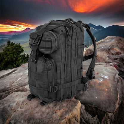 Тактический рюкзак Tactic 1000D для военных, охоты, рыбалки,  походов, путешествий и спорта. Цвет: черный