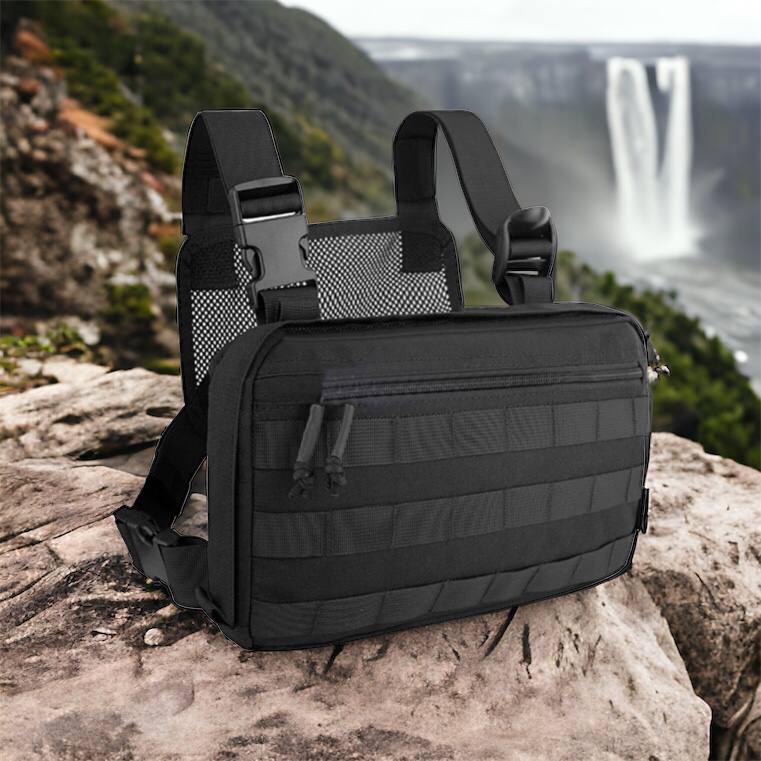 Тактична сумка нагрудна з Cordura 1000D, чоловіче розвантаження чорна