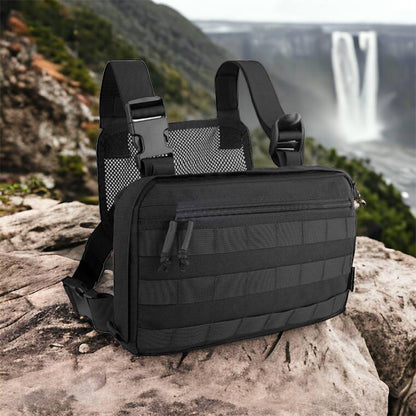 Тактична сумка нагрудна з Cordura 1000D, чоловіче розвантаження чорна