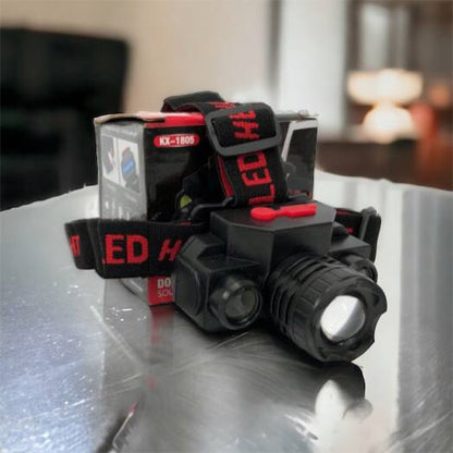 Фонарь налобный Bailong BL-1805 COB XPE аккумуляторный, фонарь на голову для рыбалки, надежный налобный