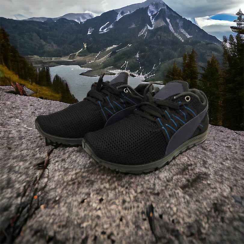 Спортивные кроссовки мужские летние из сетки 40 размер. Летние кроссовки сетка. Модель 24112. Цвет: черный