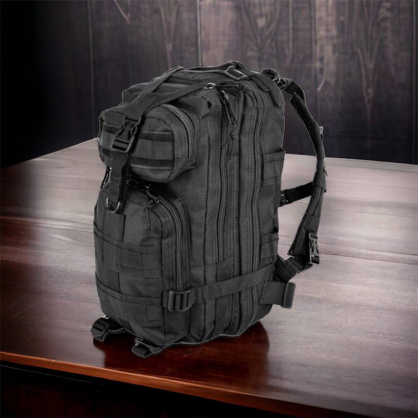 Тактический рюкзак Tactic 1000D для военных, охоты, рыбалки,  походов, путешествий и спорта. Цвет: черный