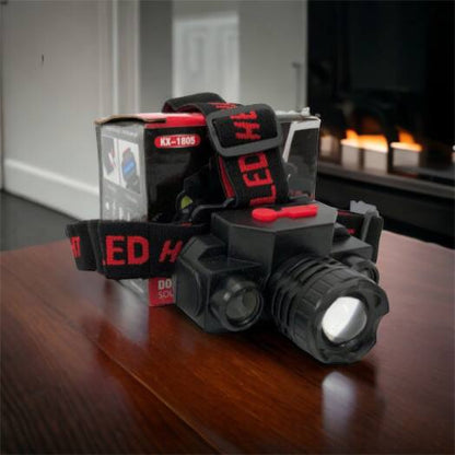 Фонарь налобный Bailong BL-1805 COB XPE аккумуляторный, фонарь на голову для рыбалки, надежный налобный