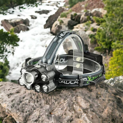 Яркий светодиодный налобный фонарь Bailong Police BL-T78 5 led белый, налобный фонарик с usb зарядкой