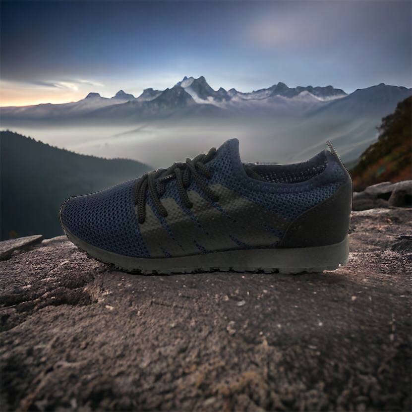 Кроссовки лето сетка мужские 40 размер | Текстильные кроссовки сеткой | Модель 41373. Цвет: синий