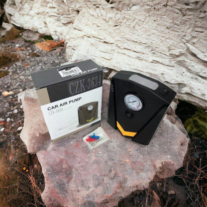 Автомобильный компрессор 12V насос с фонариком, мощный насос для колес автомобиля от прикуривателя
