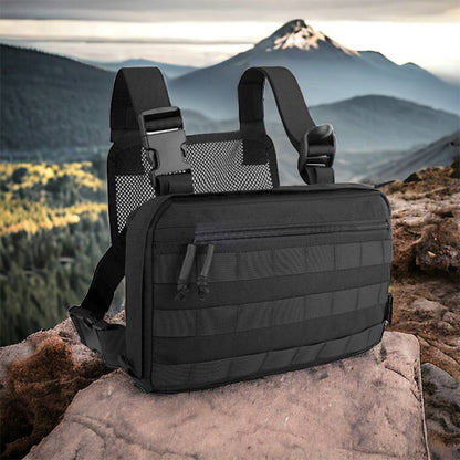 Тактична сумка нагрудна з Cordura 1000D, чоловіче розвантаження чорна