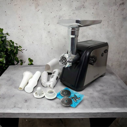 Мясорубка Rainberg RB-672 3000W электрическая с реверсом и соковыжималкой, мясорубка электрическая металл