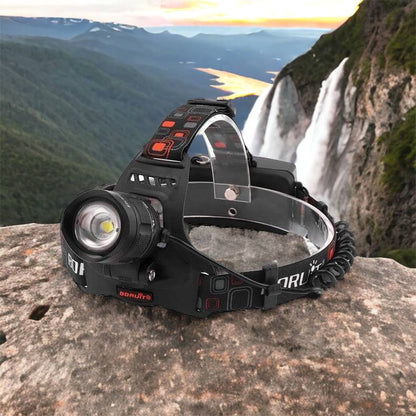 Налобный фонарь Bailong BL-T32-P50, мощный налобный светодиодный фонарик на голову, три режима