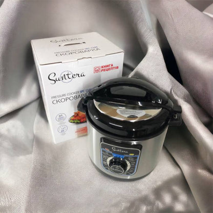 Мультиварка-скороварка SUNTERA SPC-1100 1000 Вт, пароварка для кухни бытовая, антипригарные рисоварки