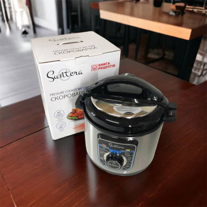 Мультиварка-скороварка SUNTERA SPC-1100 1000 Вт, пароварка для кухни бытовая, антипригарные рисоварки