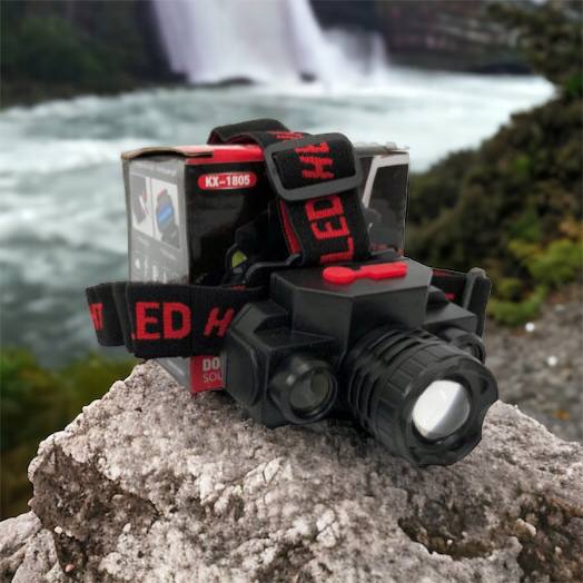 Фонарь налобный Bailong BL-1805 COB XPE аккумуляторный, фонарь на голову для рыбалки, надежный налобный