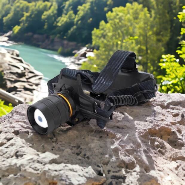 Яркий налобный фонарь Bailong BL-8076-2-GT100, Фонарь аккумуляторный для рыбалки, Фонарь на голову